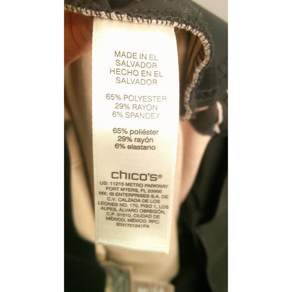 Chico's Fabulously Slimming Ponte Slim Ankle Pants Textured Twigs Graphite Gray - Picture 7 of 9